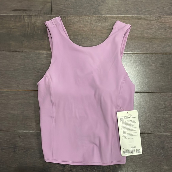 lululemon athletica Tops - NWT Lululemon Lavender Nulu Twist Back Yoga Tank Size 4
